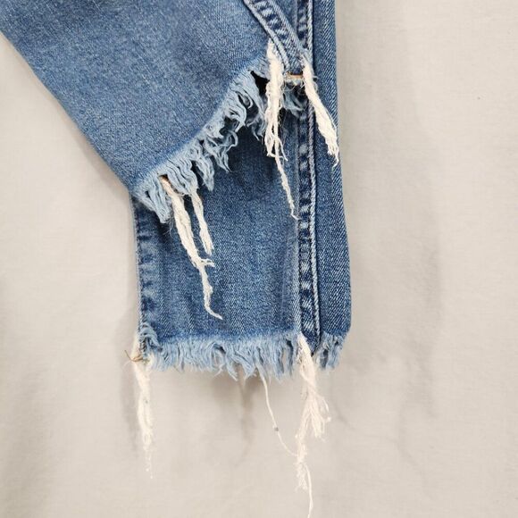 Madewell 10" High Rise Skinny Jeans Womens 27 Raw Hem Button Fly Ankle Denim - Picture 6 of 10